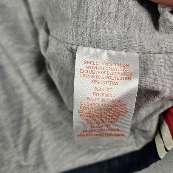 Majestic Boston Red Sox Jacket Toddler Size 3T Blue Red Logo Rain Jacket Hooded - Picture 10 of 16